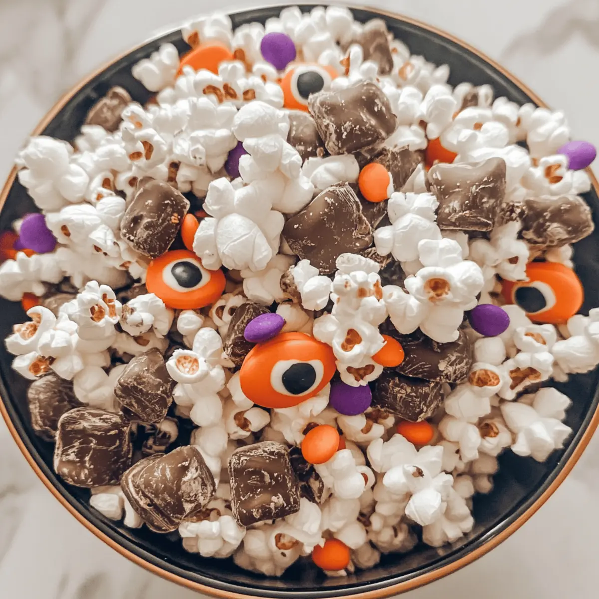 Halloween Muddy Buddies Popcorn Mix