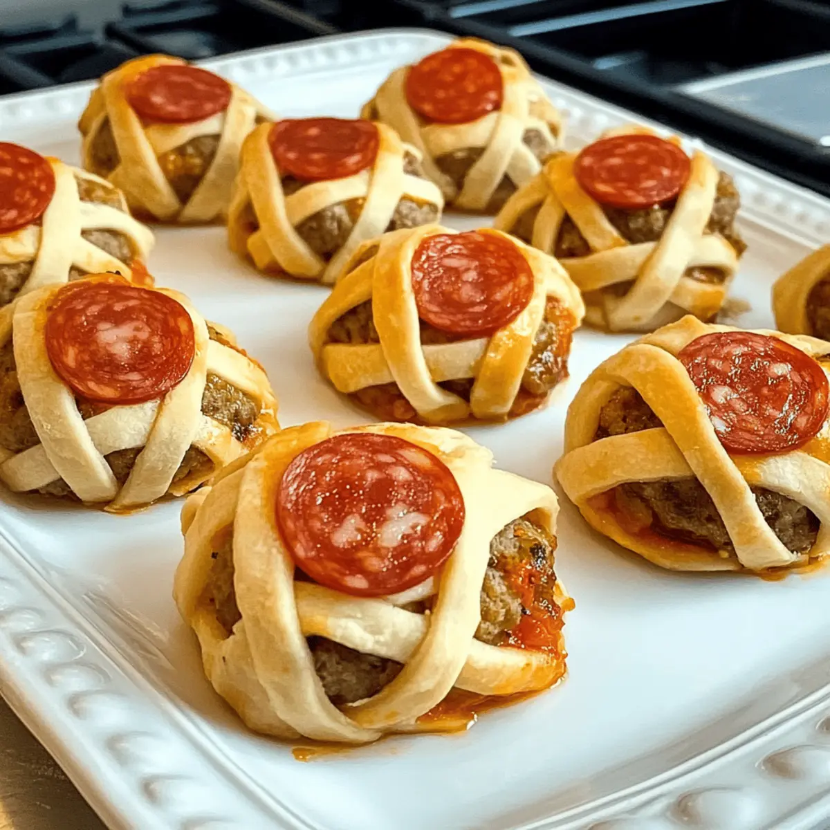 Halloween Mummy Meatballs