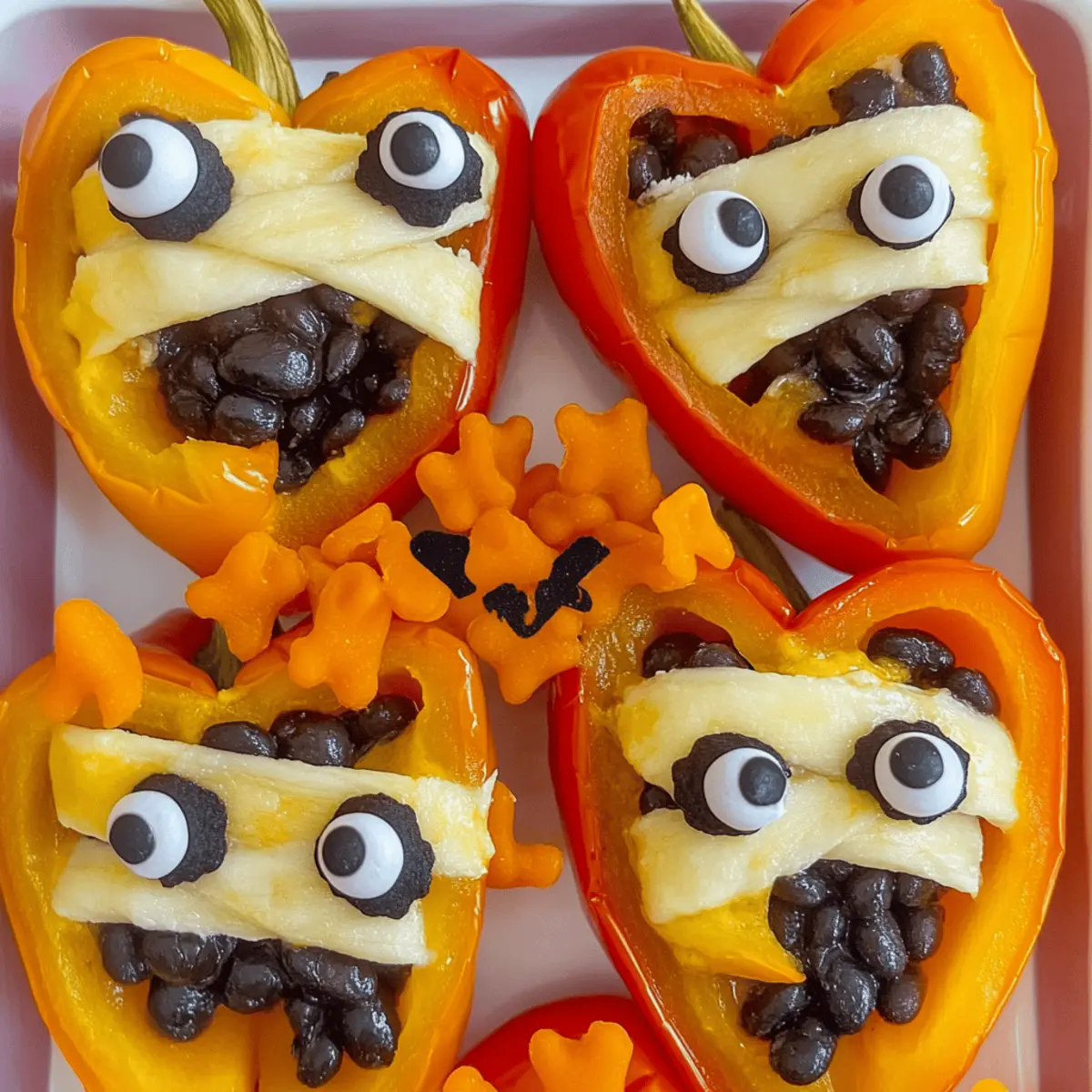 Halloween Mummy Stuffed Peppers