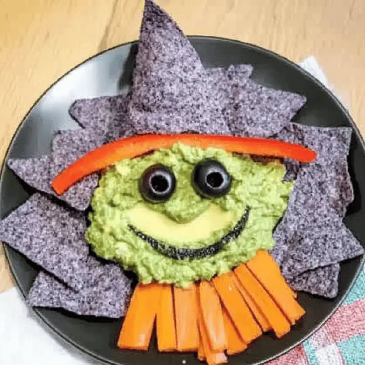 Halloween Witch Chips and Guacamole