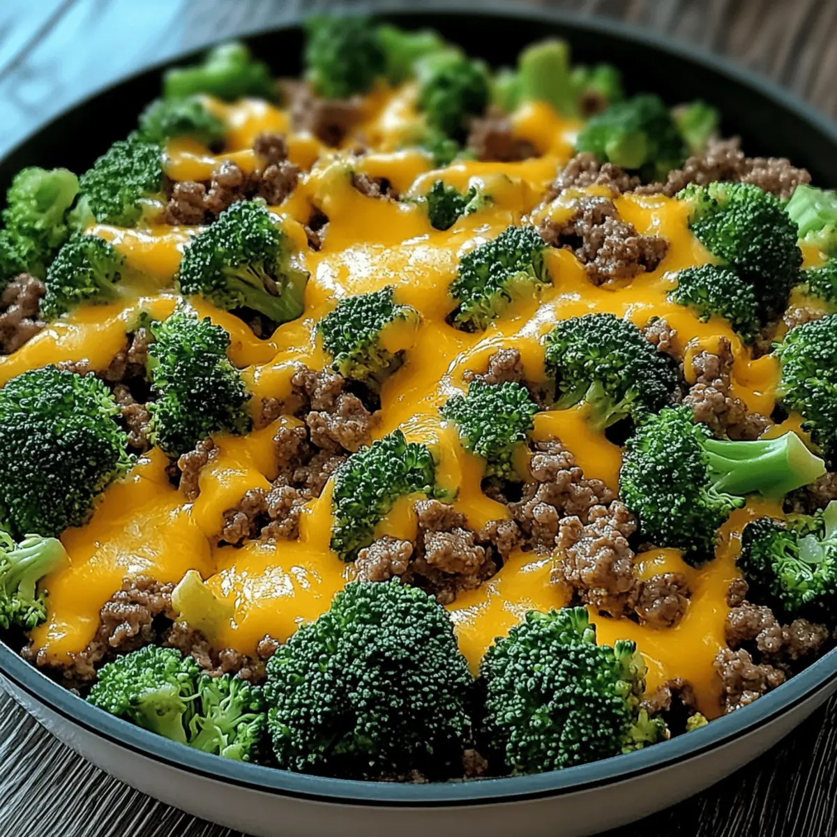 Keto Hamburger Broccoli Skillet