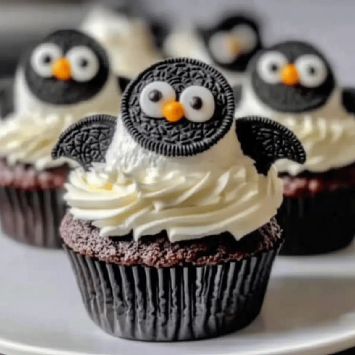 Penguin Cupcakes Made with Oreos
