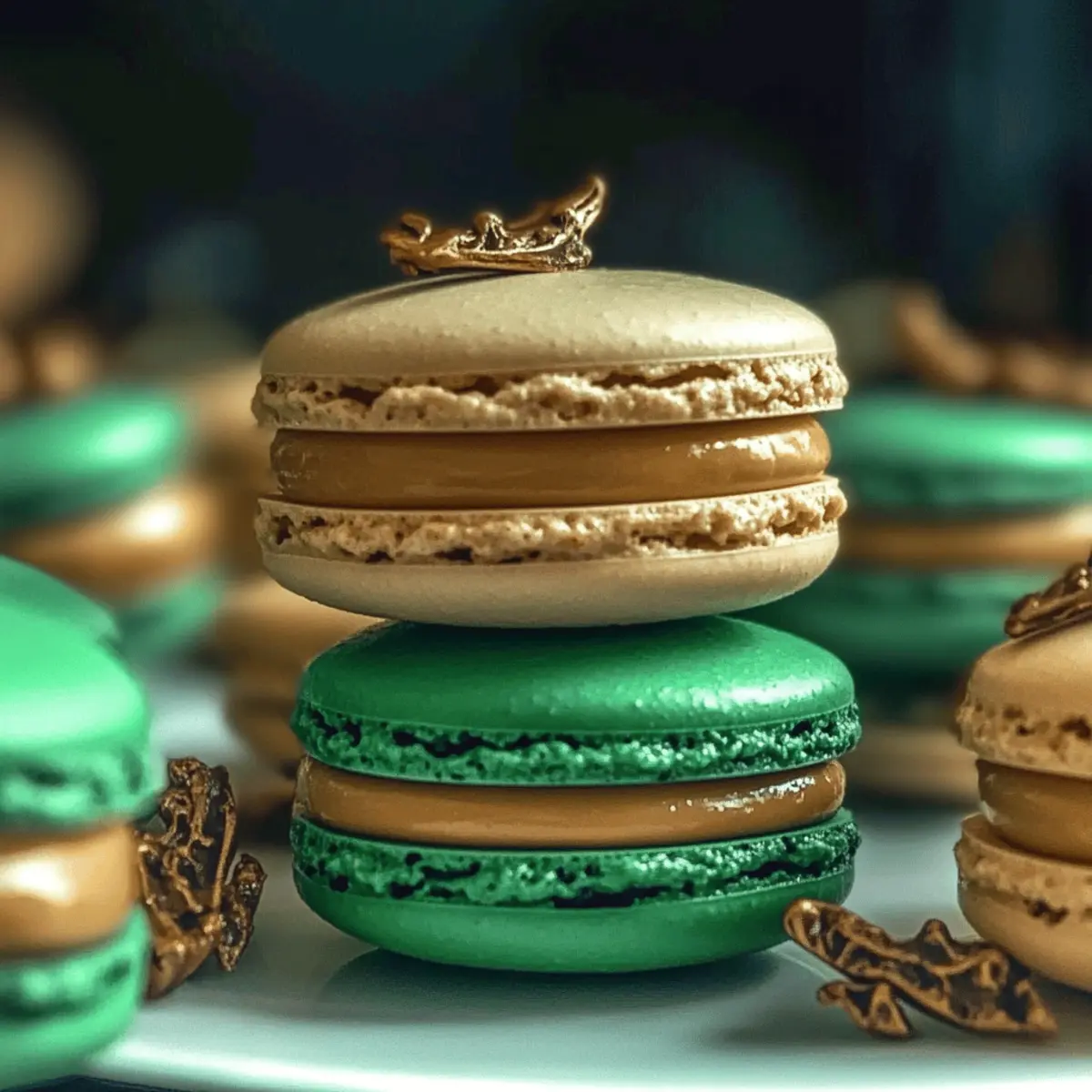 Slytherin’s Mystic Butterbeer Macarons