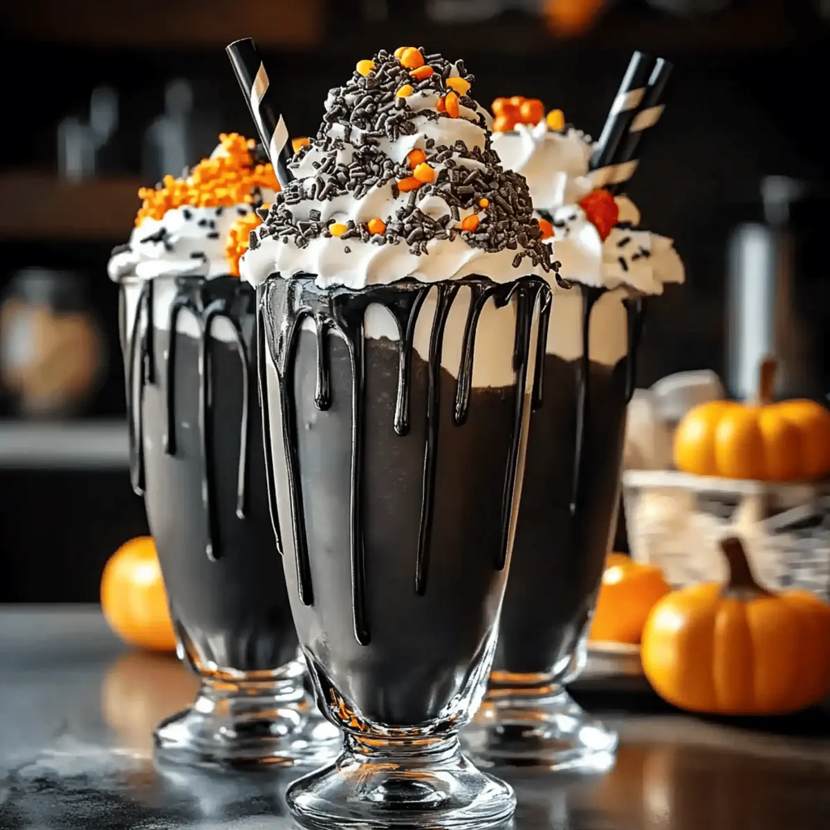 Spooky Black Halloween Milkshake
