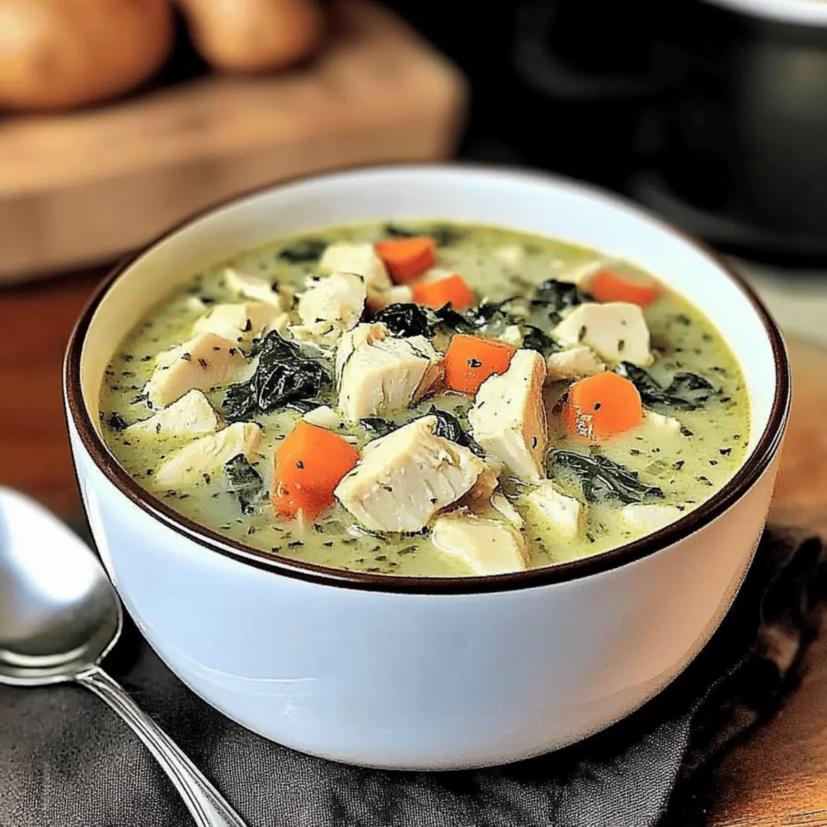Turkey Soup with Spinach