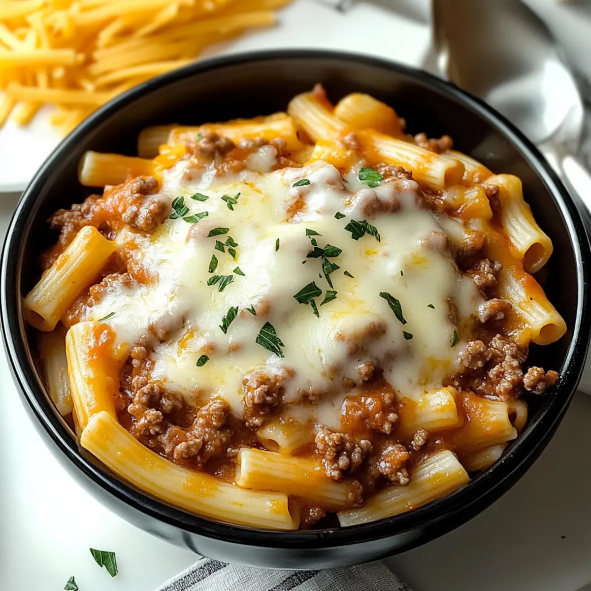 Creamy Rotel Pasta with Ground Beef