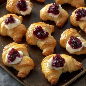 Cranberry Cream Cheese Crescent Bites
