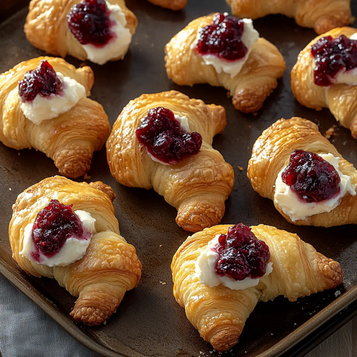 Cranberry Cream Cheese Crescent Bites