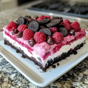 Raspberry Chocolate Lasagna Dessert