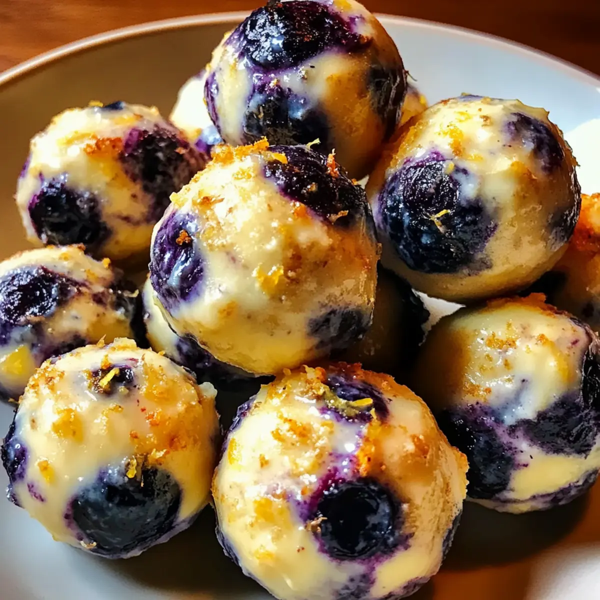 Lemon Blueberry Cottage Cheese Protein Bites
