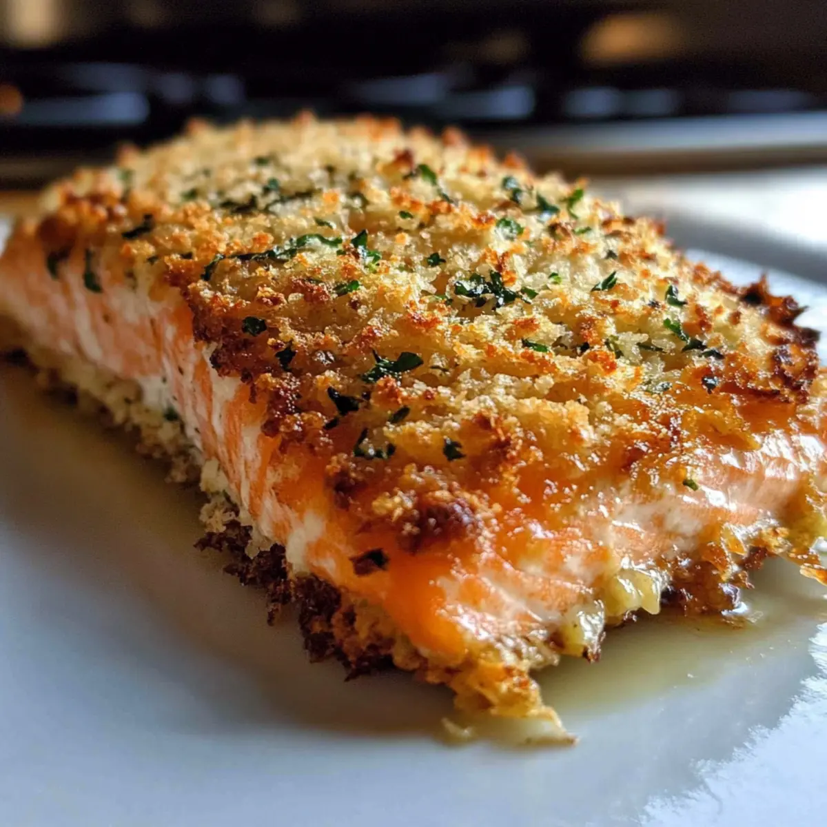 Crispy Parmesan Crusted Baked Salmon