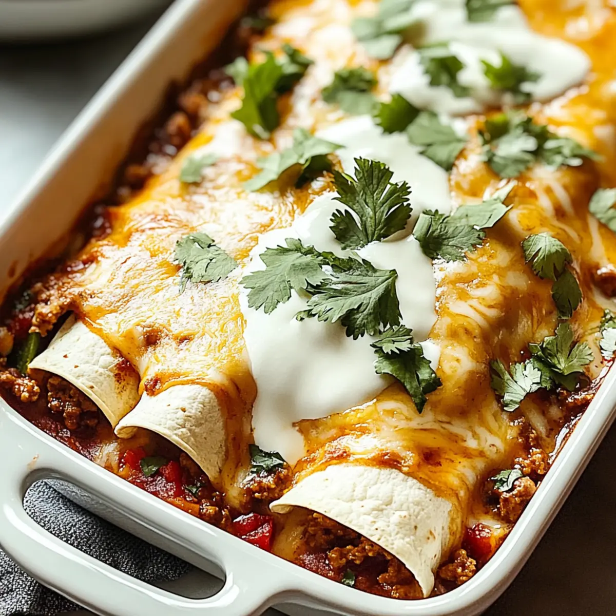 Easy Ground Beef Enchiladas