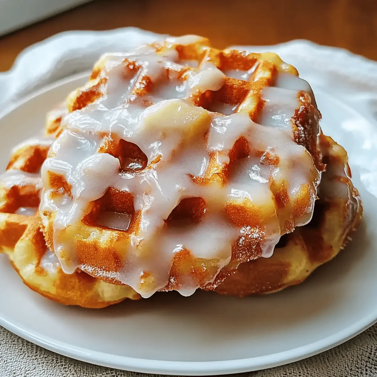 Apple Fritter Waffle Donuts: