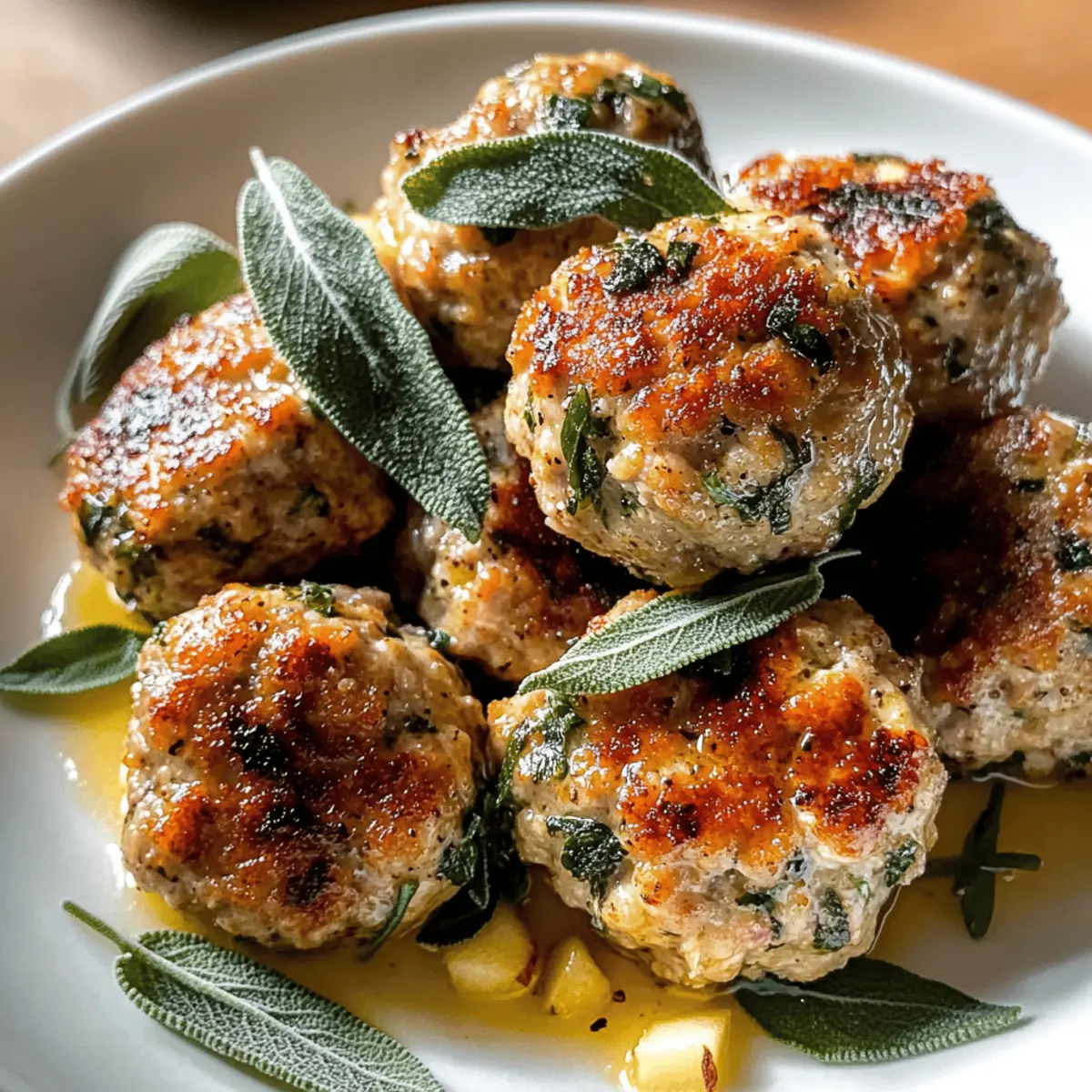 Apple and Sage Turkey Meatballs
