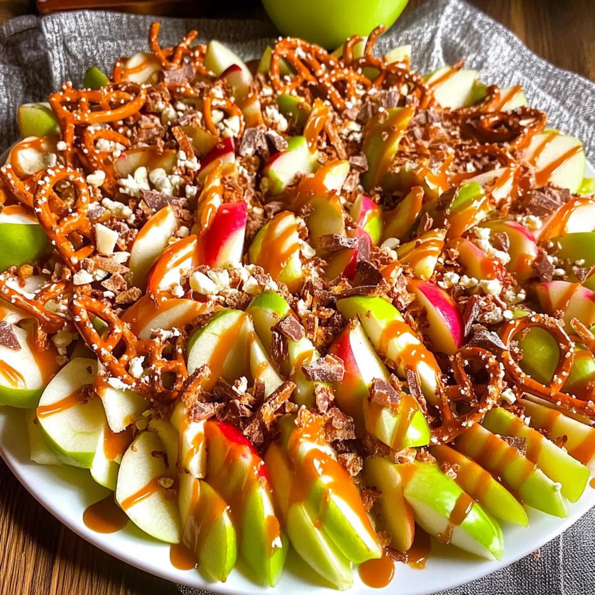 Caramel apple nachos