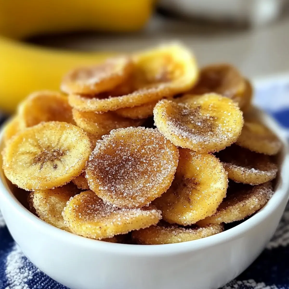 Cinnamon-Sugar Air Fryer Banana Chips
