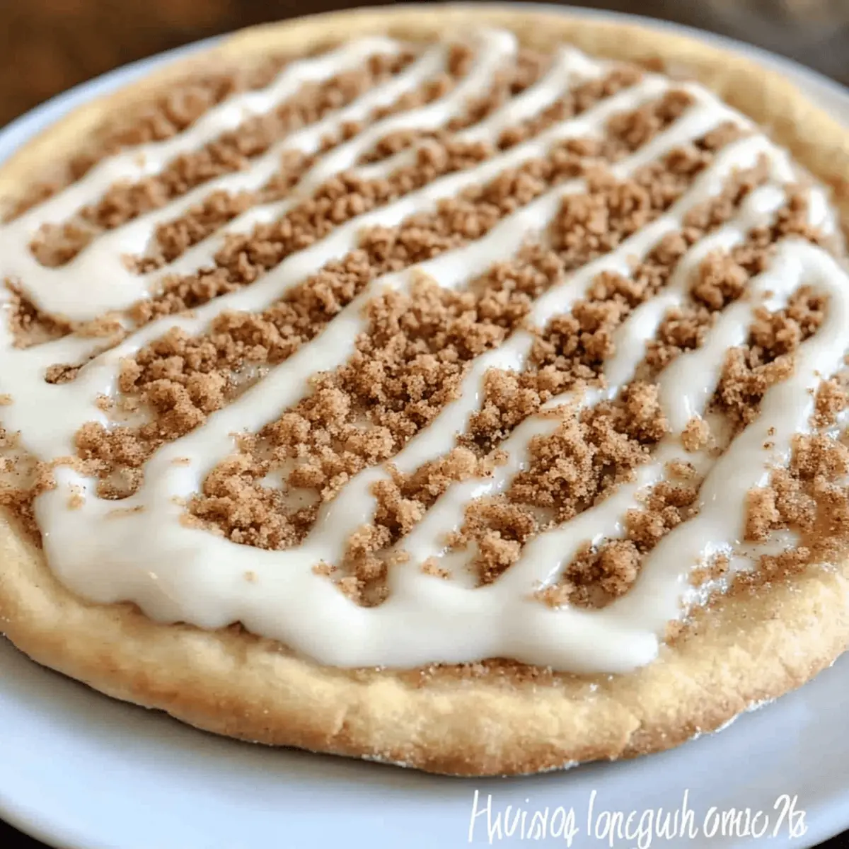 Cinnamon Crumb Dessert Pizza