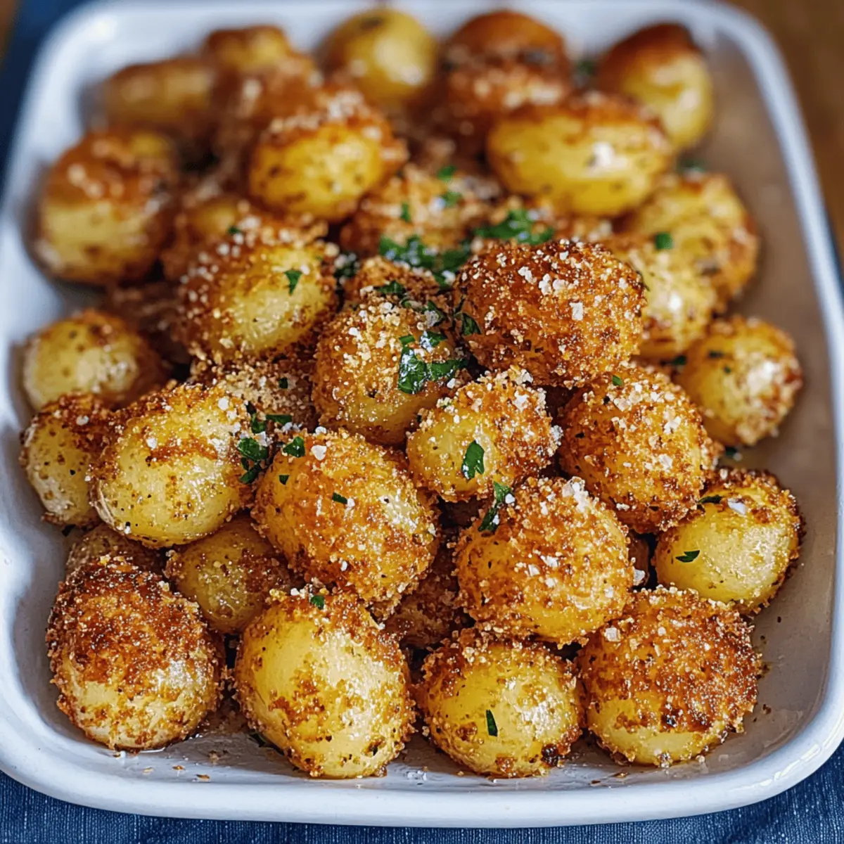 Crispy Parmesan Crusted Baby Potatoes