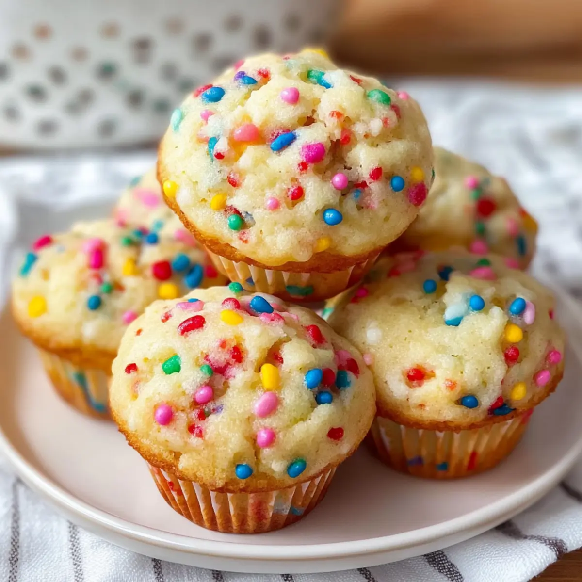 Mini Funfetti Yogurt Muffins