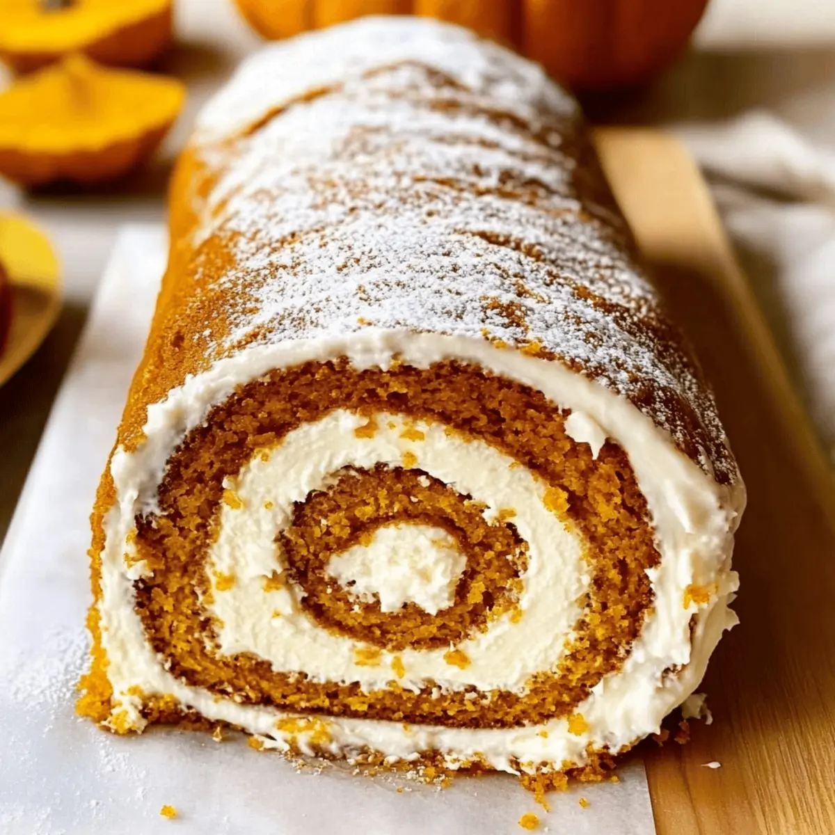 Pumpkin Roll with Cream Cheese Filling