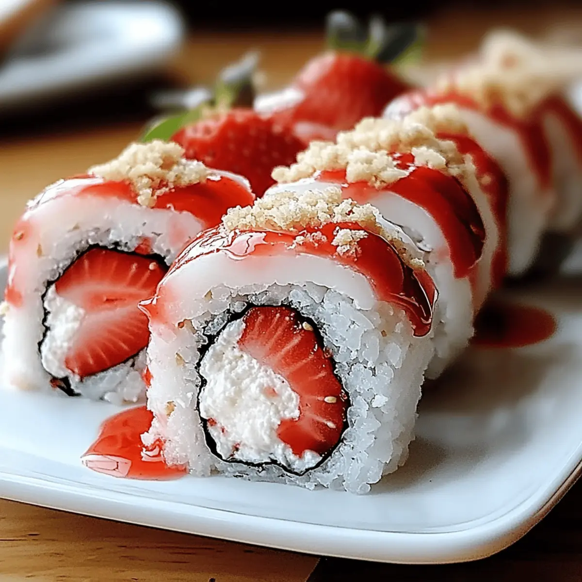 Strawberry Shortcake Sushi Roll Dessert