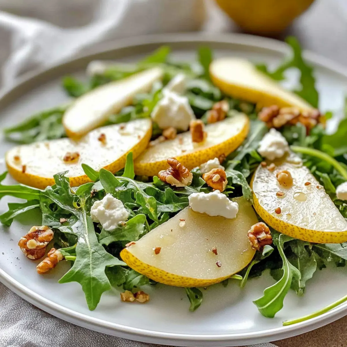 Pear and Arugula Salad with Honey Vinaigrette