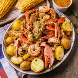 Cajun Seafood Boil with Garlic Butter Sauce