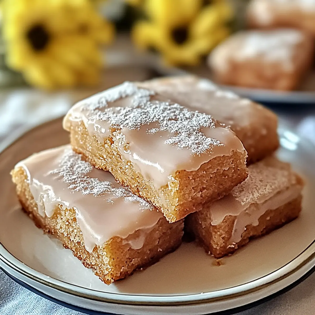 Soft Baked Maple Donut Bars