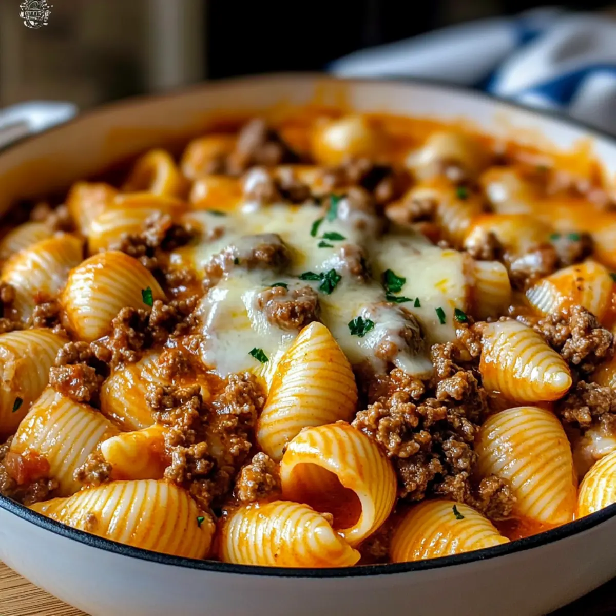 Creamy Beef and Shells