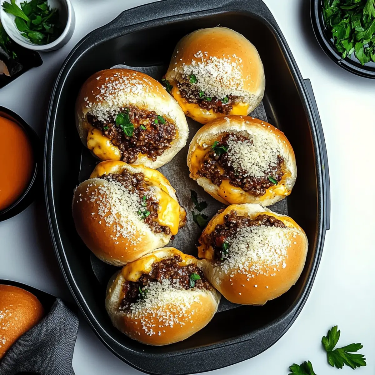 Garlic Parmesan Cheeseburger Bombs