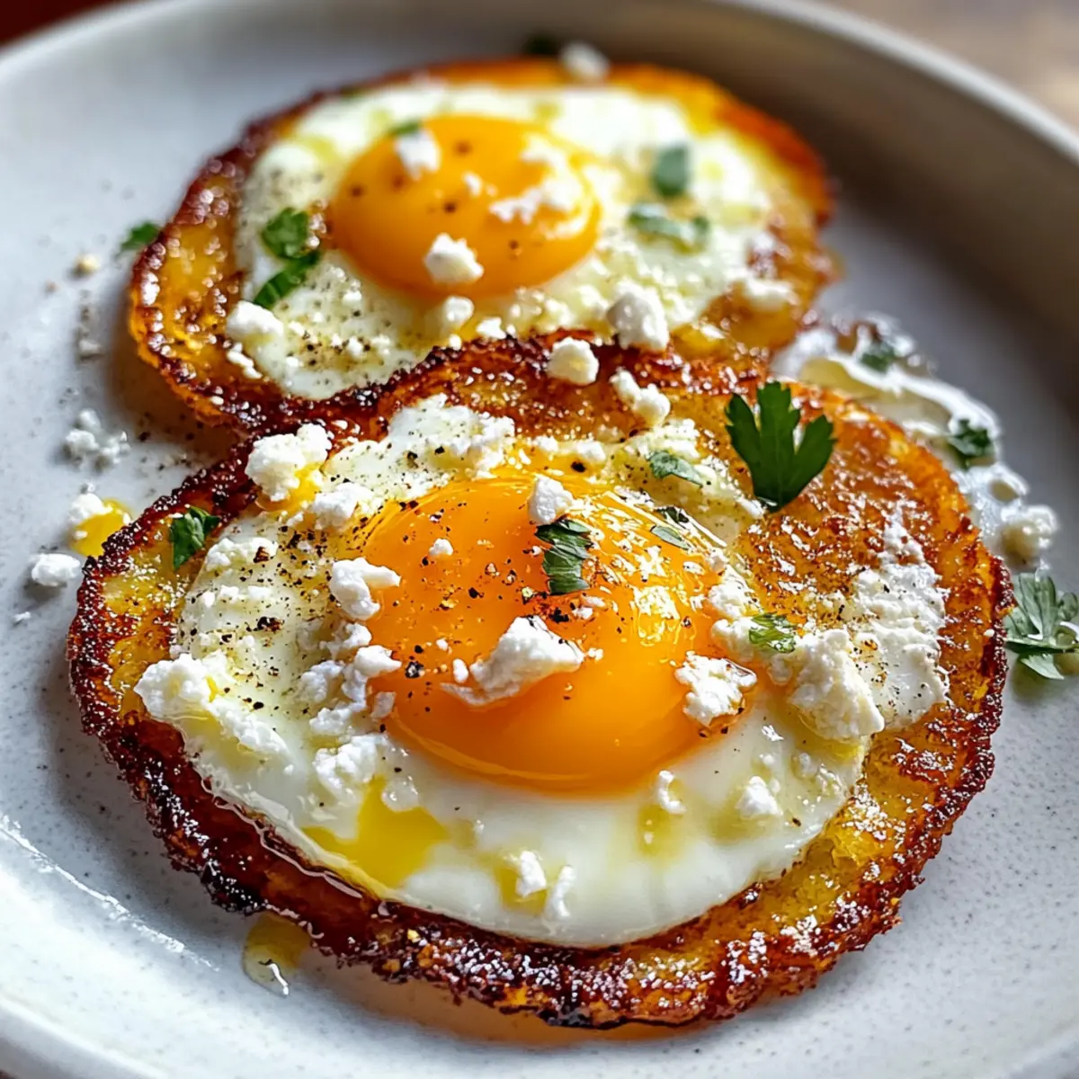 Crispy Feta Fried Eggs