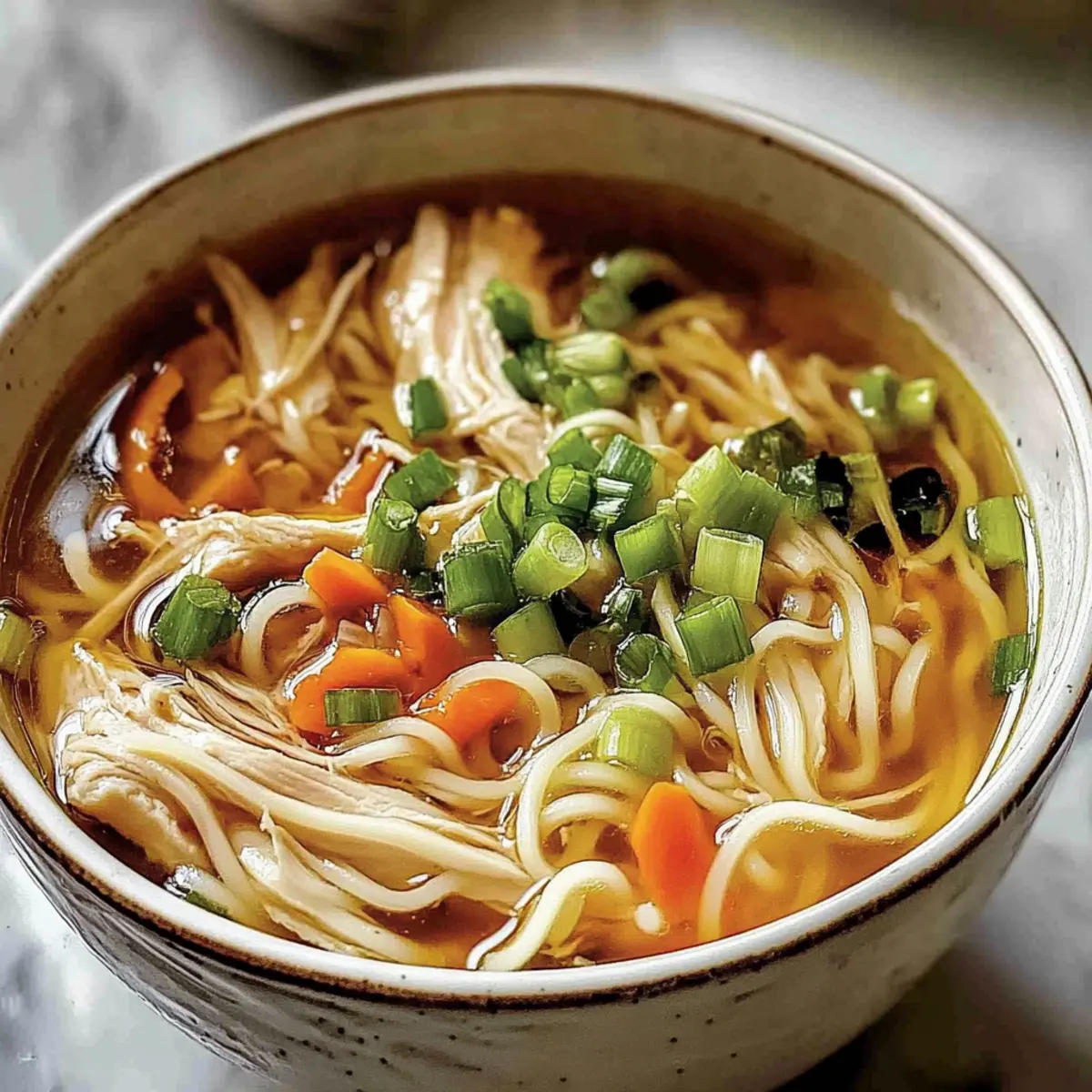 Ginger Scallion Chicken Noodle Soup