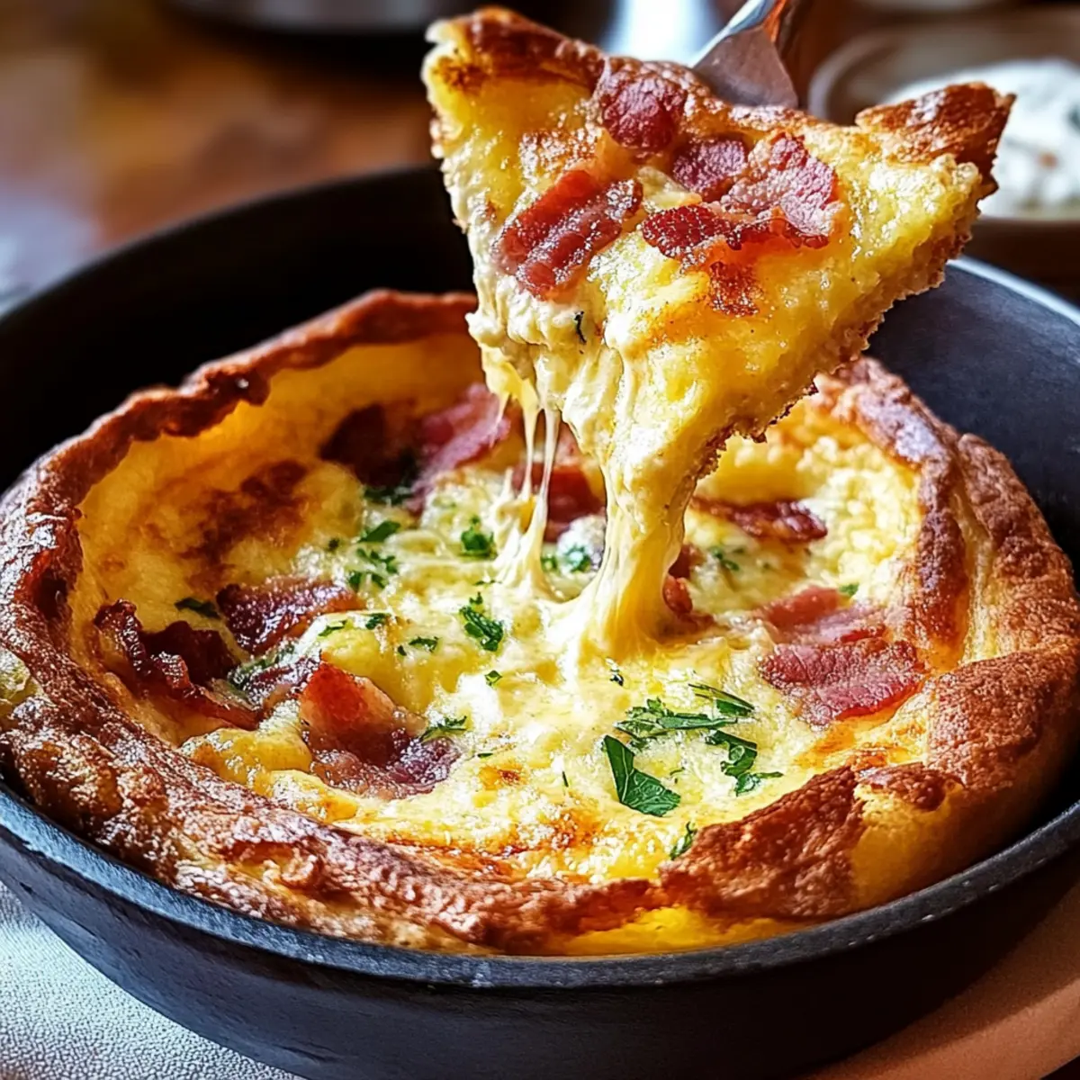 Savory Cheddar & Bacon Dutch Baby