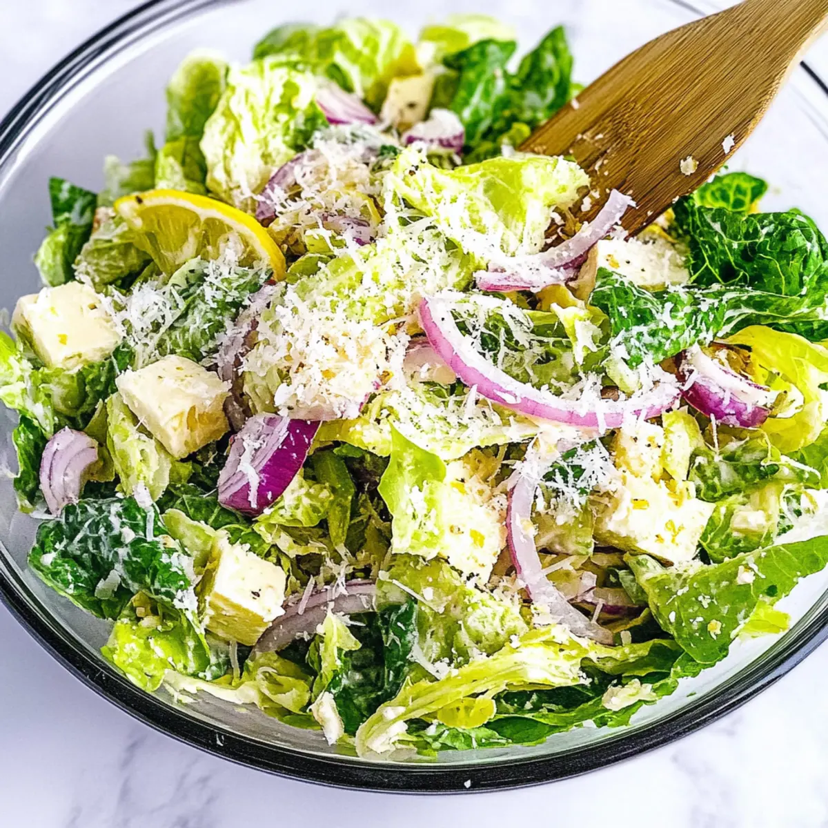 Lemon Parmesan Lettuce Salad