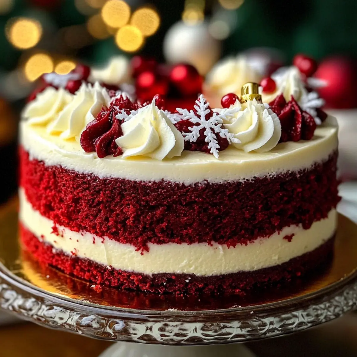 Christmas Red Velvet Cheesecake
