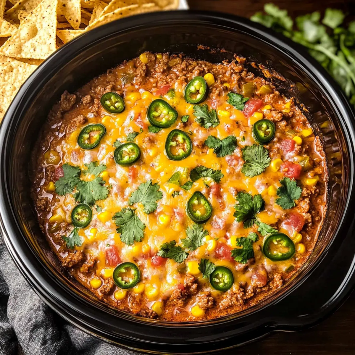 Slow Cooker Taco Dip