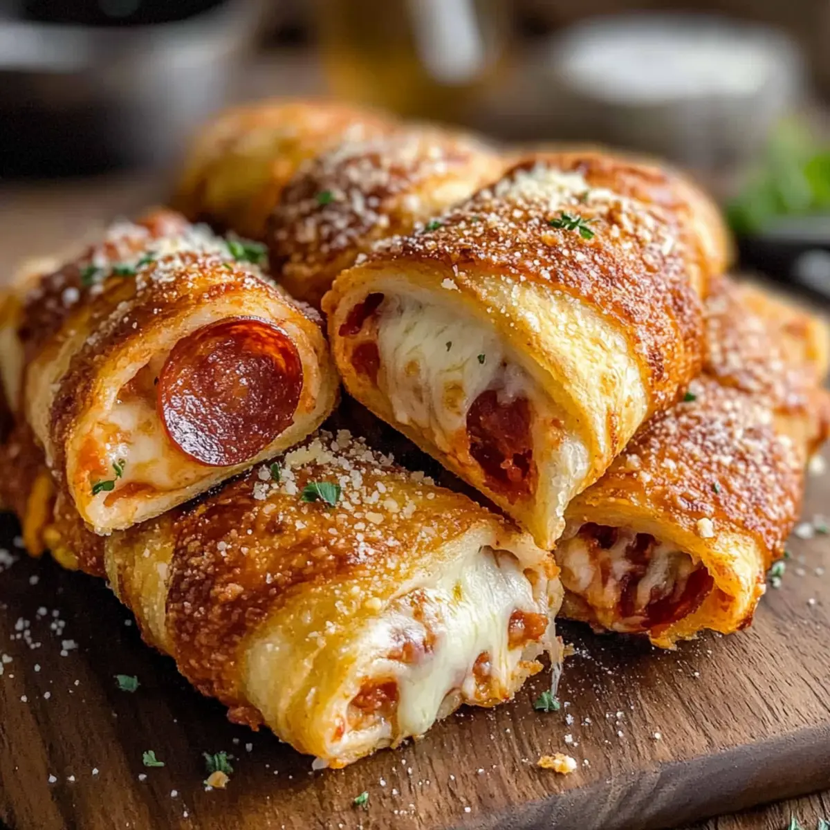 High Protein Pepperoni Pizza Rolls