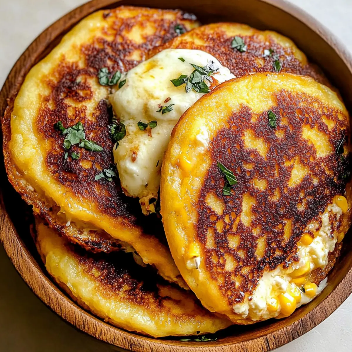 Venezuelan Sweet Corn Cachapas