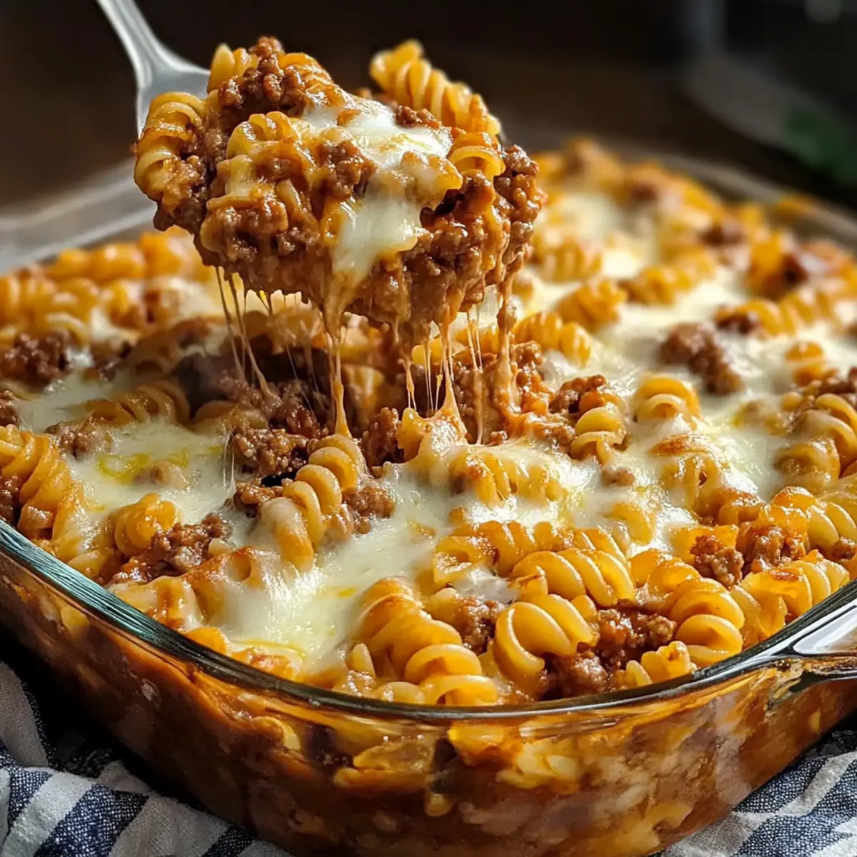 Cheesy Hamburger Casserole Bake