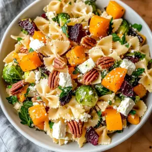 Sweet and Savory Maple Dijon Harvest Pasta Salad