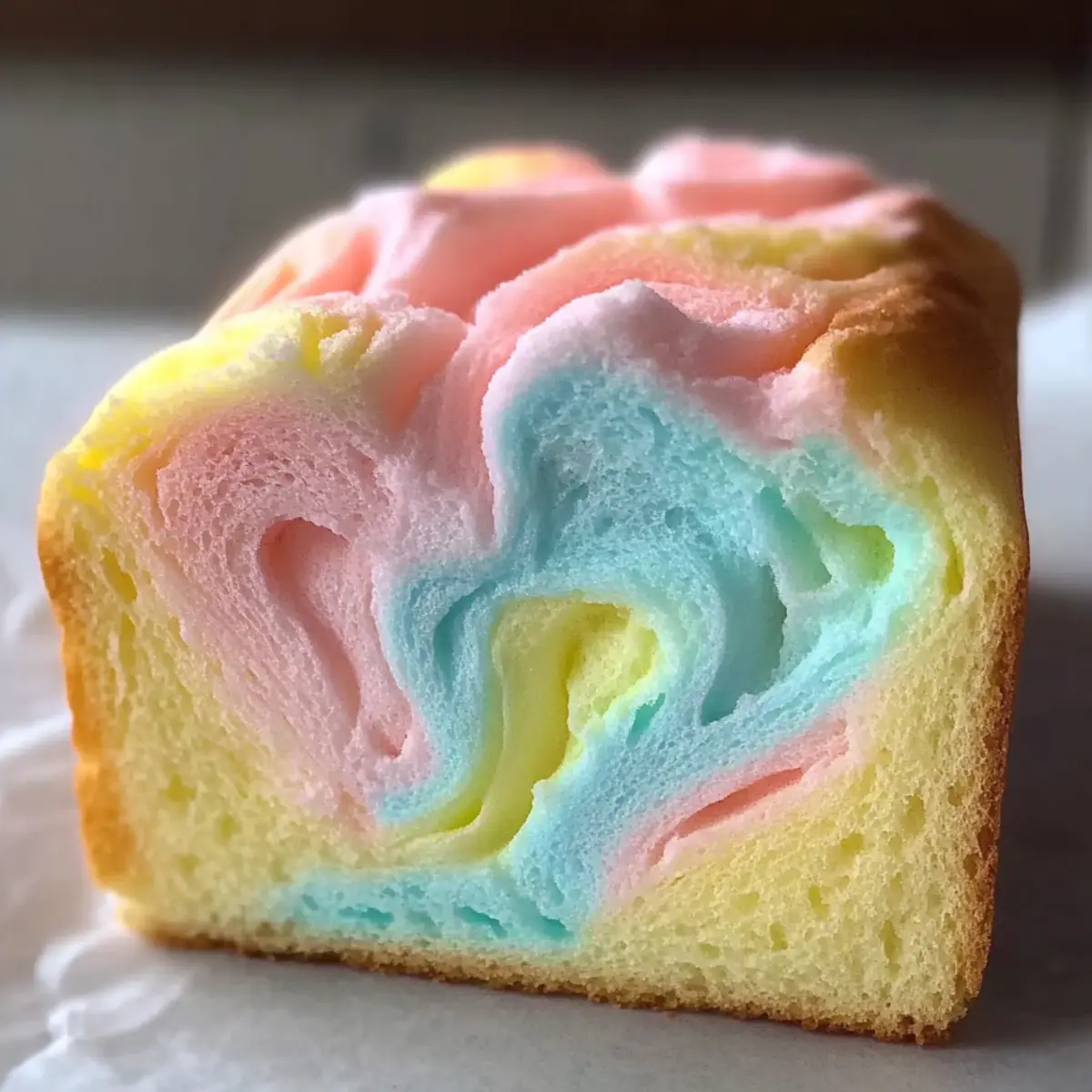 Cloud Bread Recipe Pastel Swirl Loaf