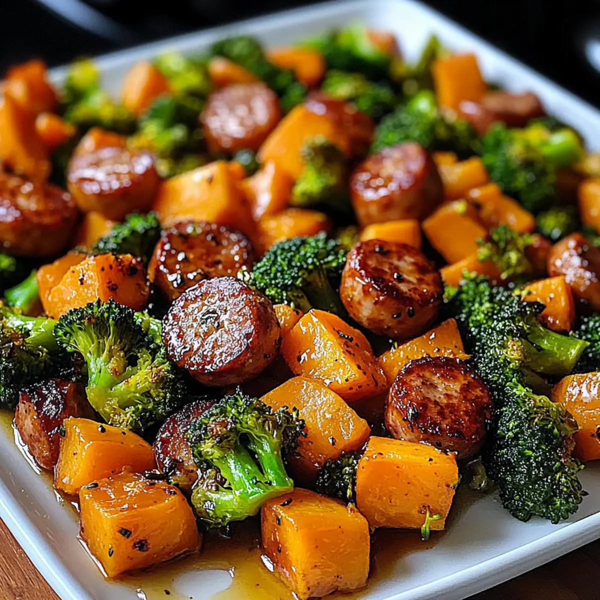 Honey Garlic Sheet Pan Sausage