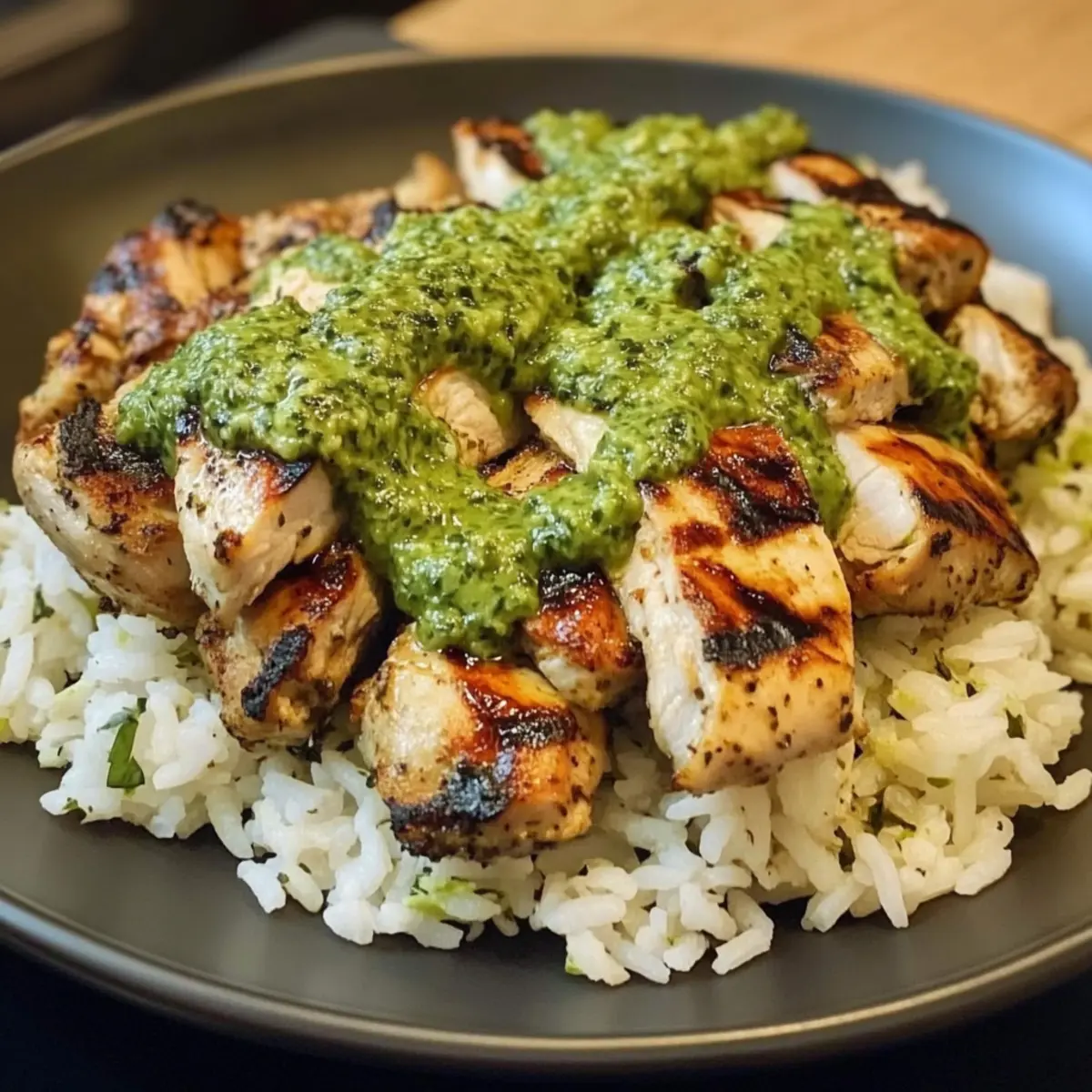 Peruvian Chicken with Aji Verde & Cilantro Rice