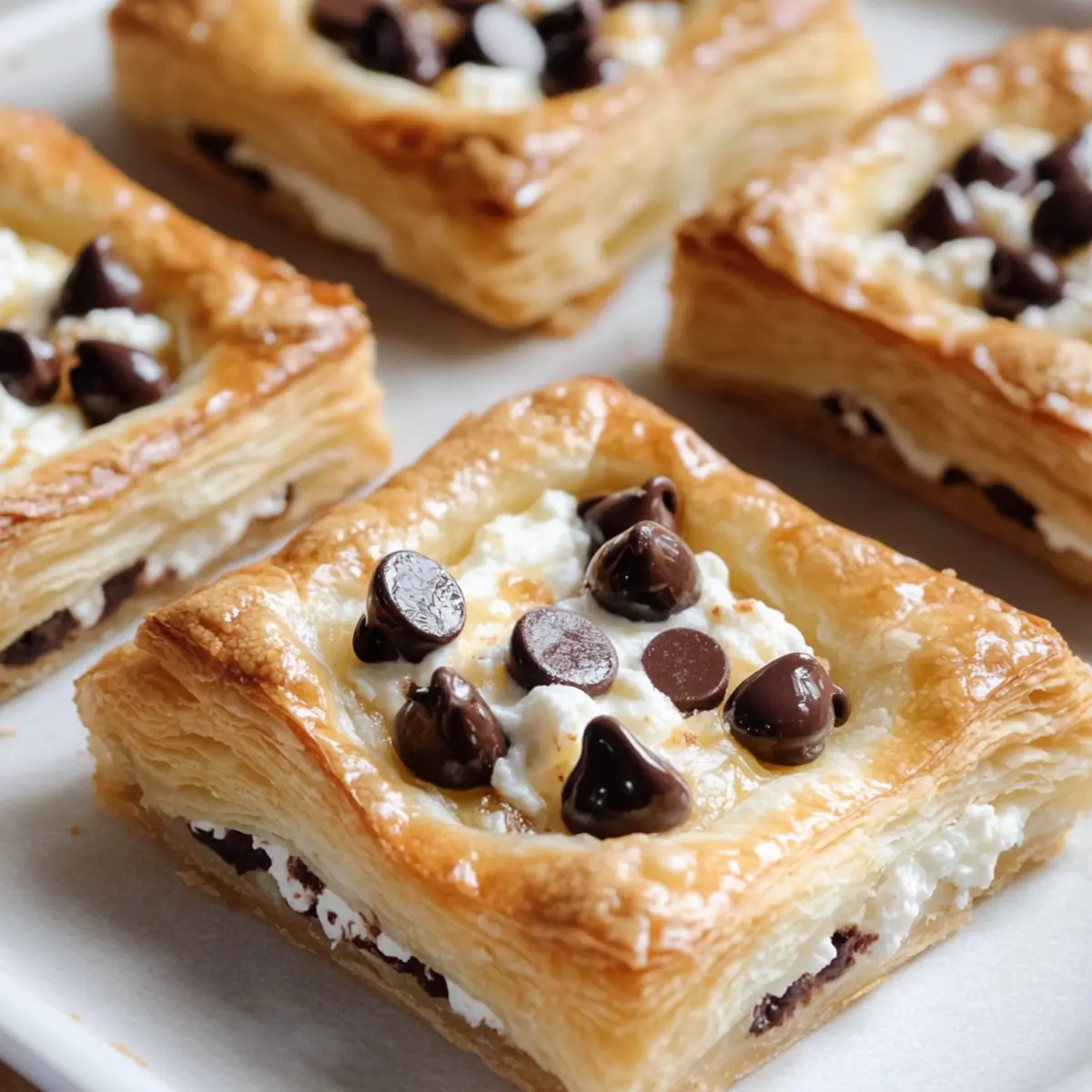 Ricotta Chocolate Chip Pastry Squares