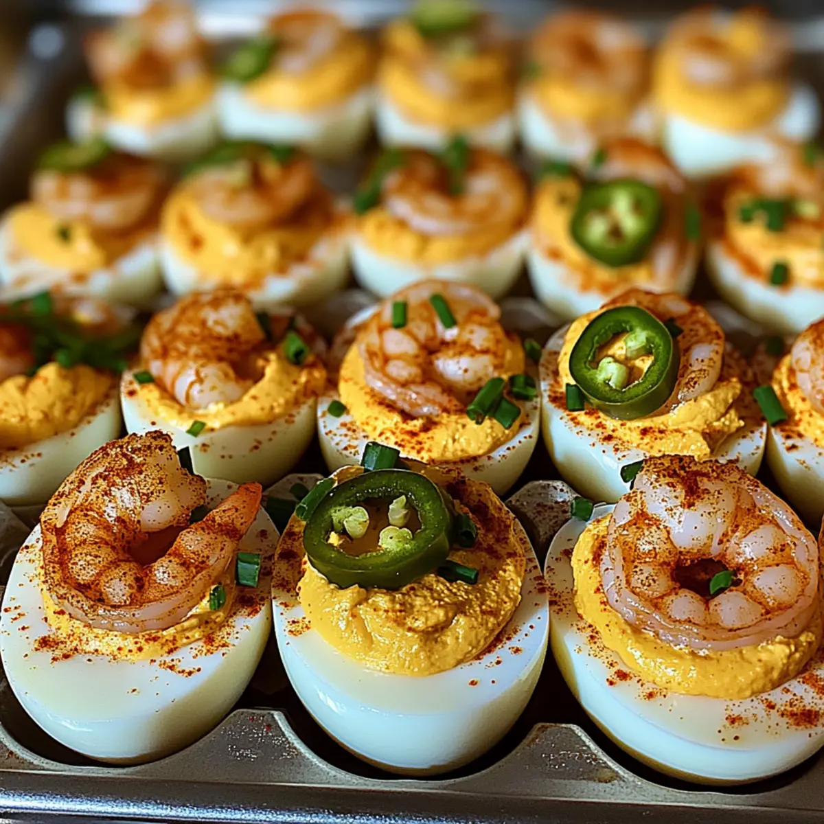 Cajun Shrimp Deviled Eggs