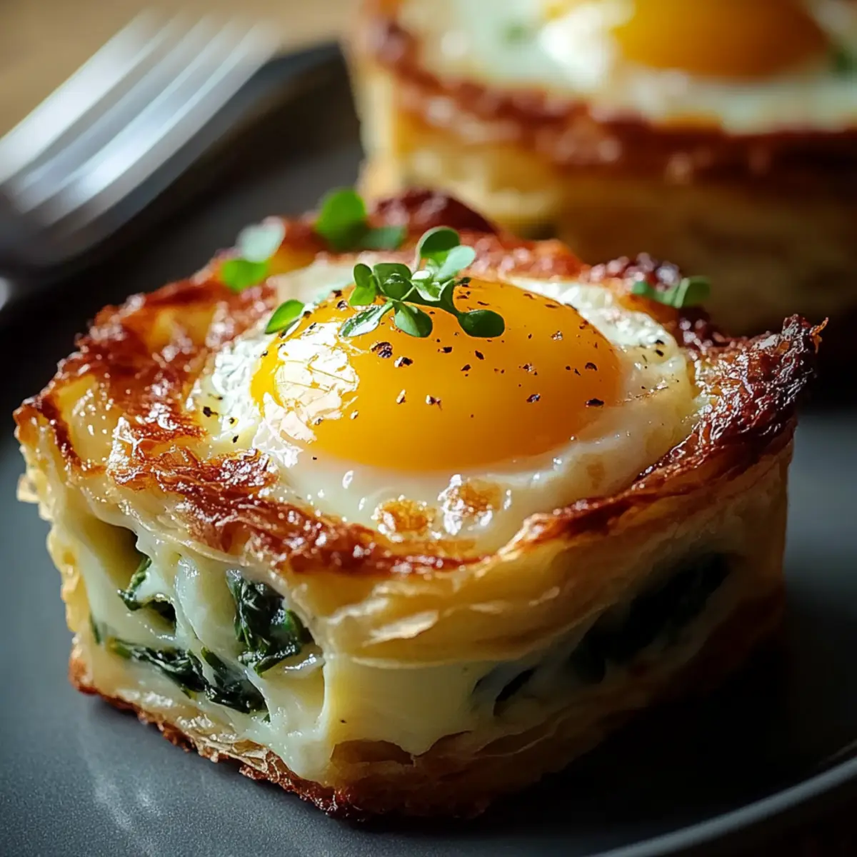 Baked Eggs Napoleon