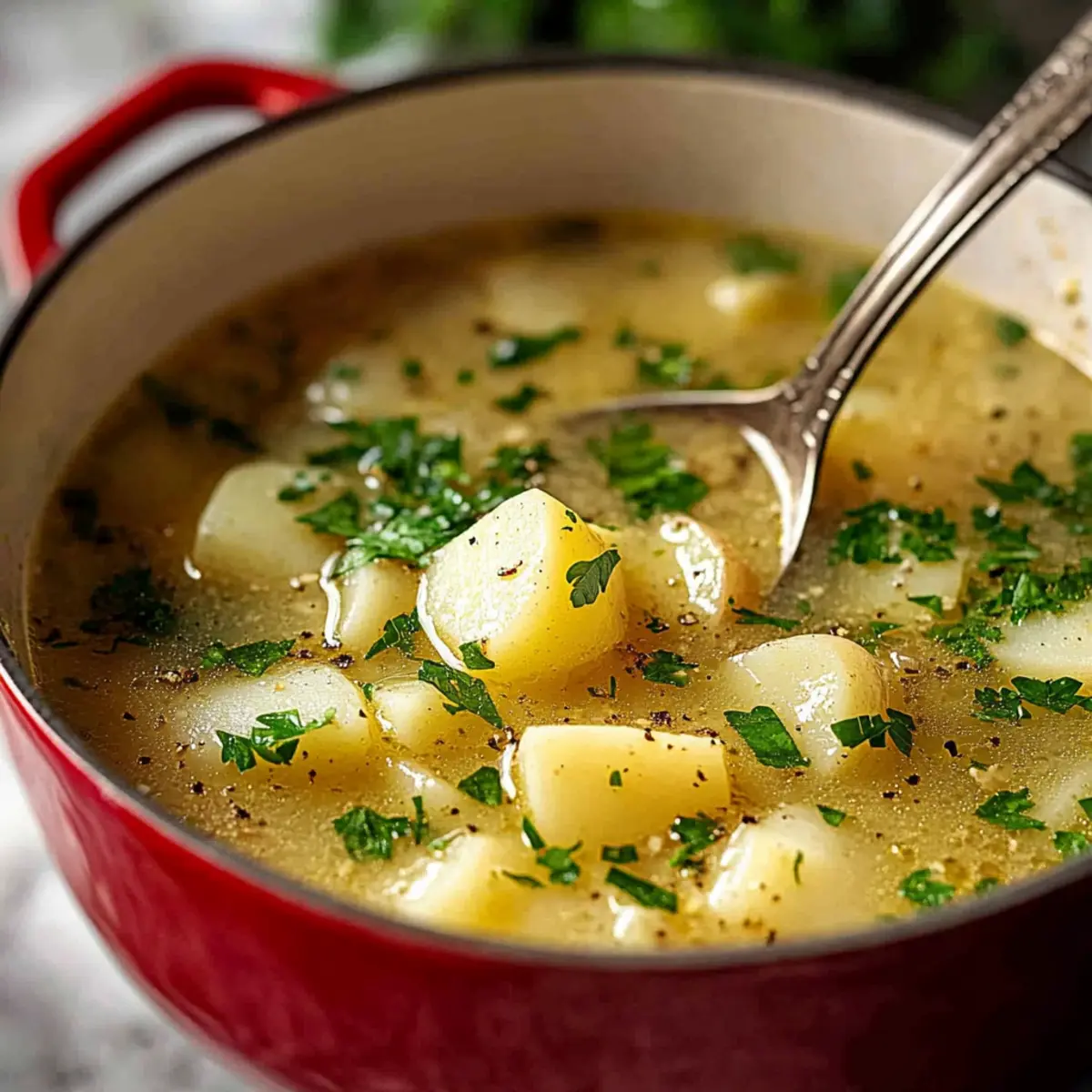 Hangover Cure Garlic Potato Soup