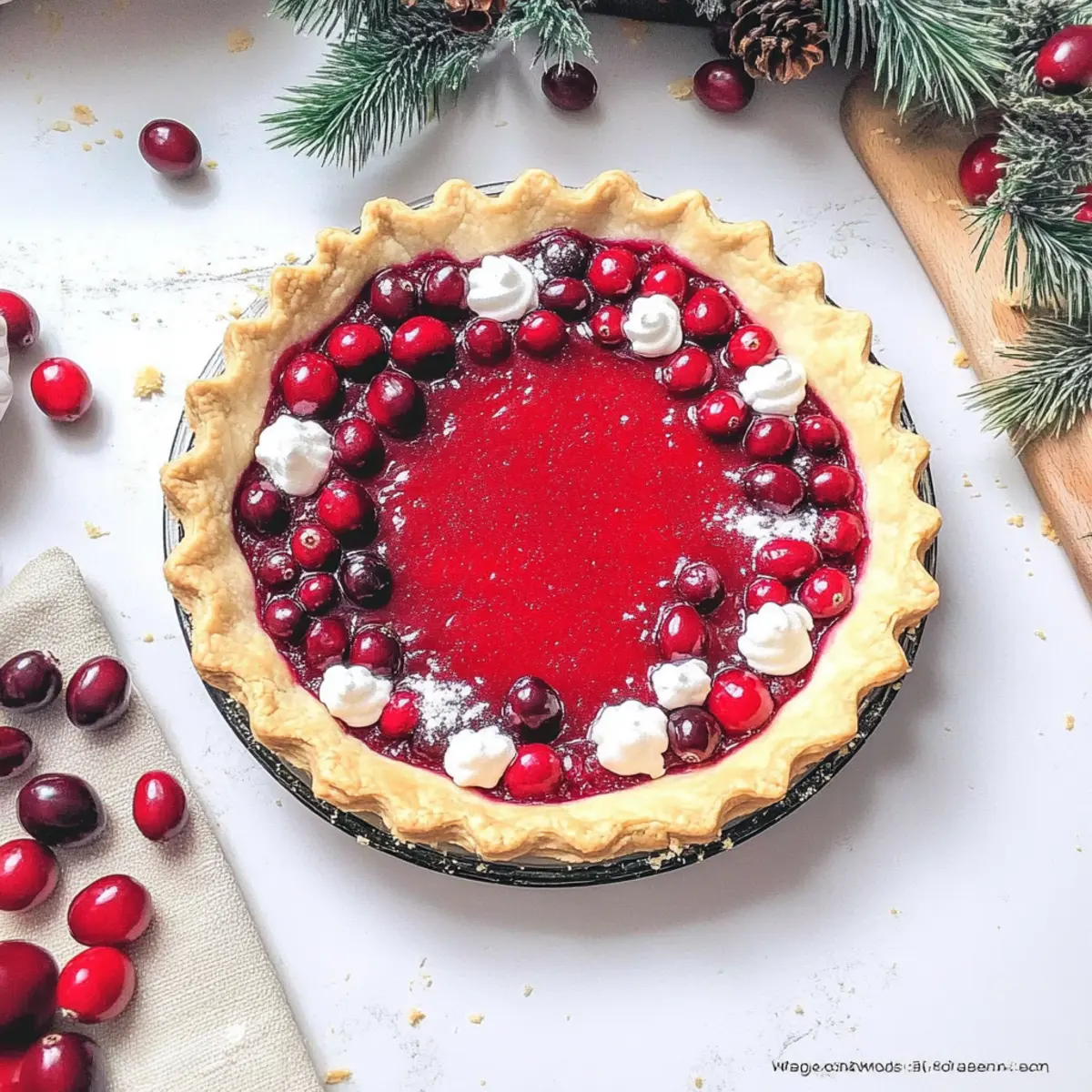 Cranberry Custard Pie
