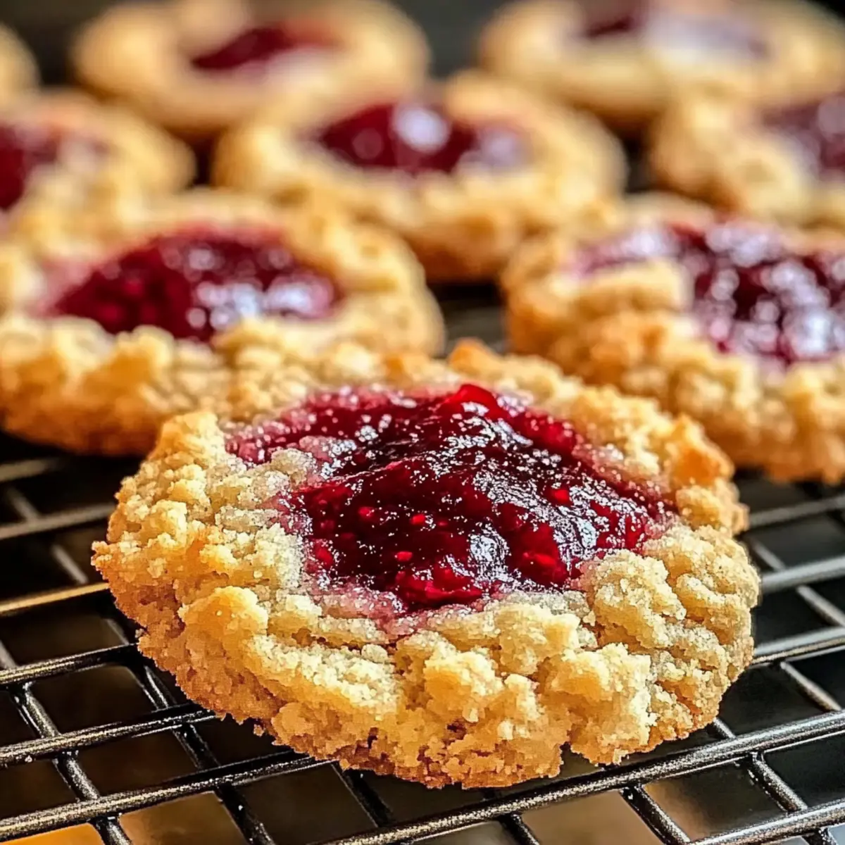 Buttery Raspberry Crumble Cookies