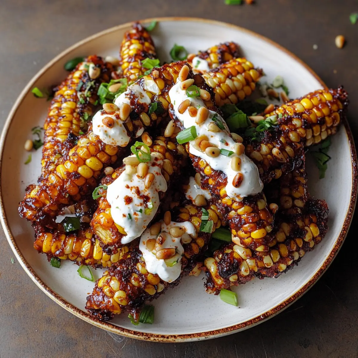 Vegan Corn Ribs with Aleppo Chili Butter & Lime Zest Cream Cheese